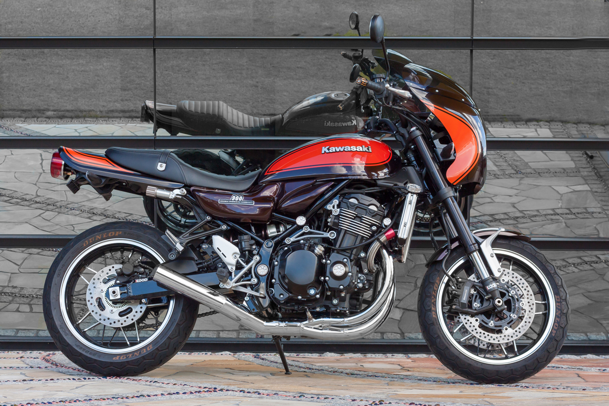 正規 新品 PMC ARCHI 427 ショート管マフラー 黒 Z900RS cafe 車検対応